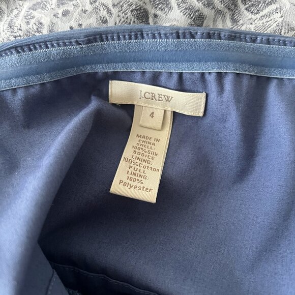 Vintage J Crew Strapless Silk Chiffon Dress Size 4 - Picture 7 of 9